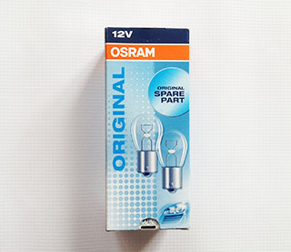 Лампа P21W Osram (зад.ход Solano/Fora/Emgrand+ стоп-сигнал,зад.ход,зад.птф Tiggo/Amulet/MK/H3/Smily +дхо Emgrand) 7506