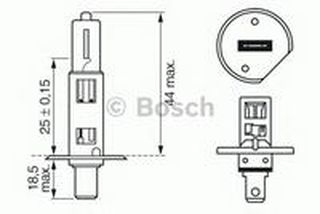 Лампа H1 (55W) Bosch (ближний Solano/Smily/Emgrand/MK/Amulet/QQ6 + дальний Smily/X60/MK/BYD F3/M11/QQ6+птф Bonus/Very) 1987302011