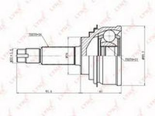 ШРУС наружный (25 шлицов) Chery Tiggo 1.6-1.8 (2WD) / FL 2.0 (4WD) / 2.0-2.4 (4WD) / Vortex Tingo CO7512